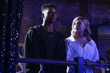 Olivia Holt and Aubrey Joseph in Cloak & Dagger