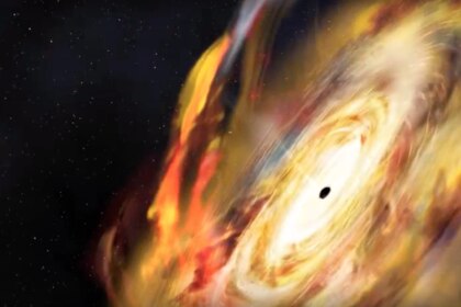 NASA screengrab of black hole