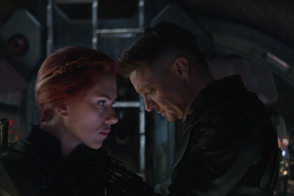 Hawkeye and Black Widow in Avengers: Endgame