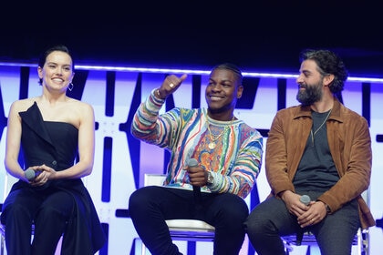 John Boyega Oscar Isaac Daisy Ridley Star Wars Celebration