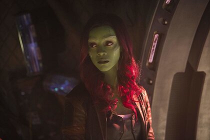 Zoe Saldana as Gamora in Infinity War