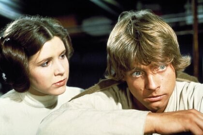 Luke and Leia in Star Wars Episode IV: A New Hope 