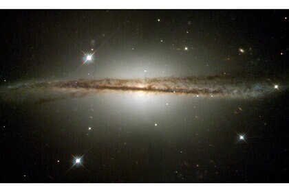 NASA image of warped galaxy