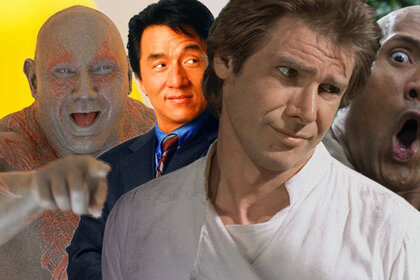 Dave Bautista Jackie Chan Harrison Ford Dwayne The Rock Johnson