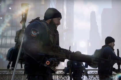 Soldiers patrol New York in The Division from Ubisoft
