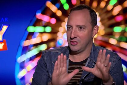Tony Hale Toy Story 4 interview screenshot