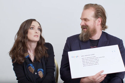 Winona Ryder and David Harbour autocomplete