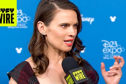 Hayley Atwell at D23 Marvel press line 