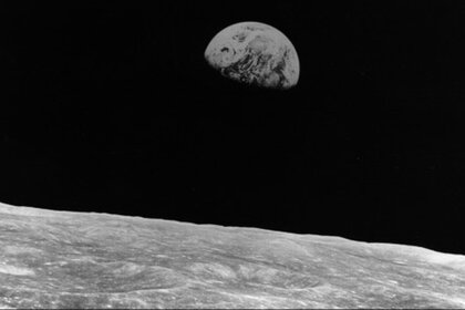 NASA view of Earth from the moon