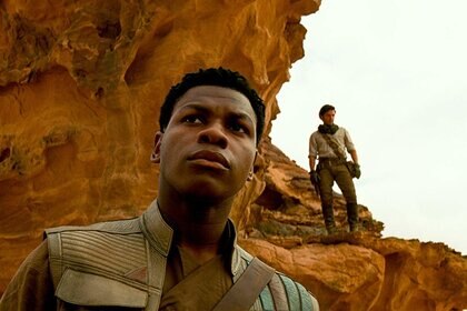 Finn and Poe in Star Wars The Rise of Skywalker