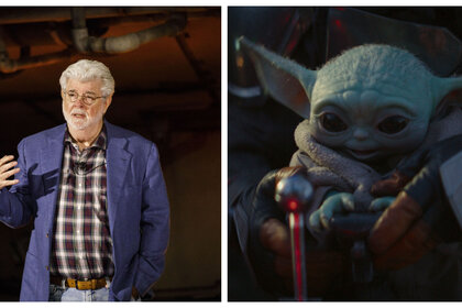 George Lucas and Baby Yoda