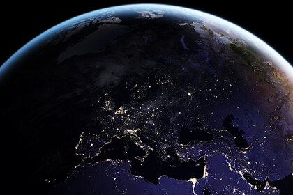 NASA image of light pollution