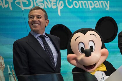 Bob Iger with Mickey Mouse
