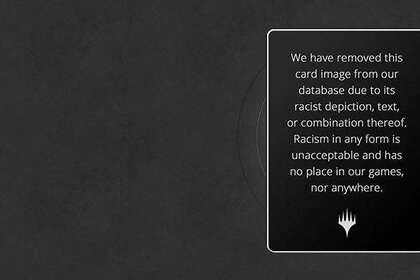 Magic: the Gathering racist card screenshot
