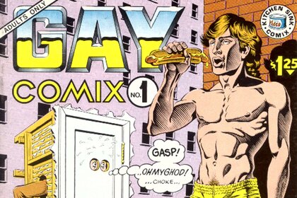 Gay Comix #1, cover art by Rand Holmes