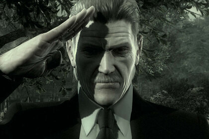 Old Snake salutes in Metal Gear Solid 4