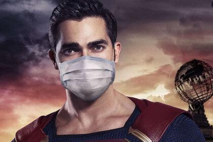 Superman Real Heroes Wear Masks CW Poster 