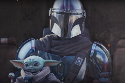 Screenshot of Mandalorian Painting in the National Portrait Gallery