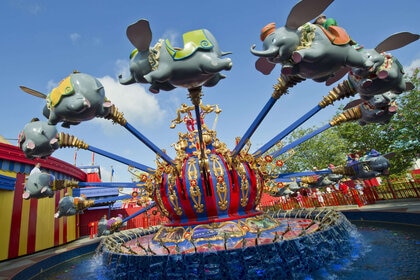 Spinning Dumbo ride at Walt Disney World