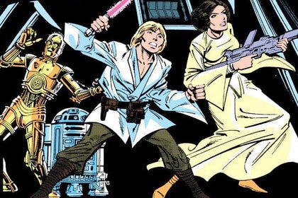 The cover to Star Wars 21 by Carmine Infantino and Terry Austin