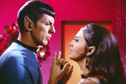 Joanne Linville and Leonard Nimoy in Star Trek