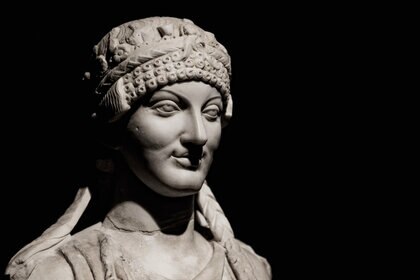 Liz Etruscan sculpture GETTY