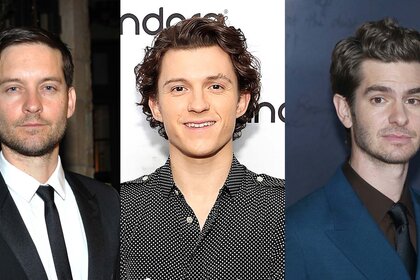 Tobey Maguire Andrew Garfield Tom Holland GETTY