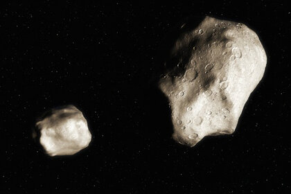Phil Plait Bad Astronomy Art Asteroid Pair