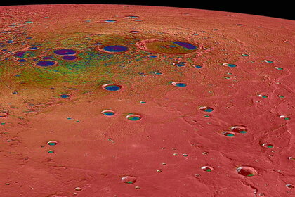 Mercury's north polar region.