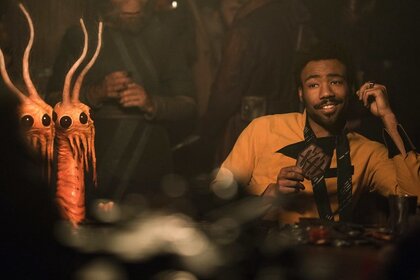 Donald Glover as Lando Carlrissian in Solo: A Star Wars Story