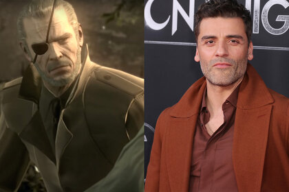 Solid Snake from Metal Gear Solid (L) and Oscar Isaac (R)