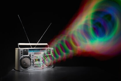 Colored Waves from Boom Box