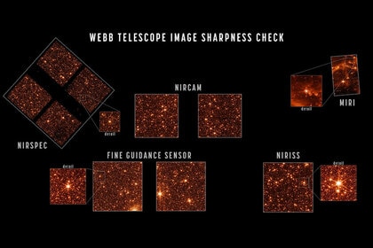 Fully focused test images from all of JWST’s cameras.