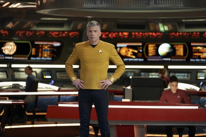 Anson Mount as Pike in STAR TREK: STRANGE NEW WORLDS