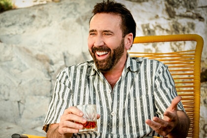 Nicolas Cage in THE UNBEARABLE WEIGHT OF MASSIVE TALENT.