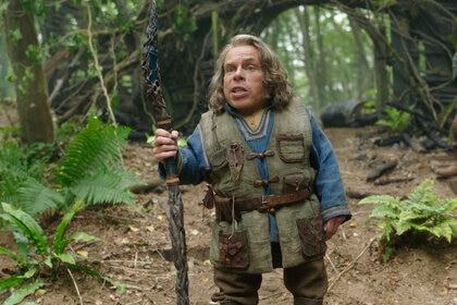 Willow Ufgood (Warwick Davis) and (Graham Hughes) in Lucasfilm's WILLOW exclusively on Disney+.