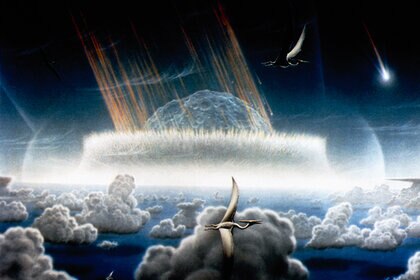 Meteor crashing into Earth