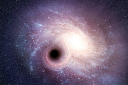 Liz Spiral galaxy and black hole GETTY