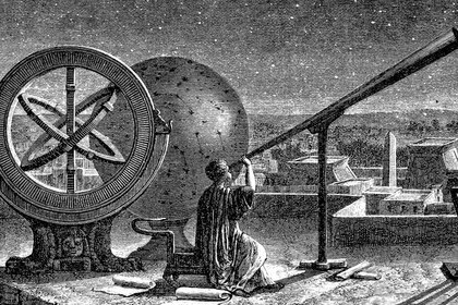 Hipparchus in his observatory in Alexandria