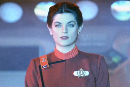 Kirstie Alley as Lieutenant Saavik in the movie "Star Trek II: The Wrath of Khan" (1982)