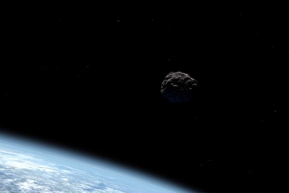 Asteroid passing by Earth