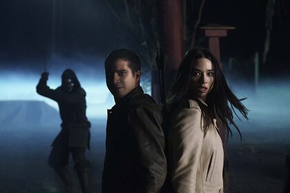 Tyler Posey as Scott McCall as Crystal Reed as Allison Argent in TEEN WOLF: THE MOVIE streaming on Paramount+.