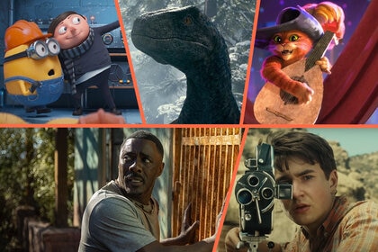 (L-R, Top-Bot) Minions: The Rise Of Gru (2022), Jurassic World: Dominion (2022), Puss in Boots: The Last Wish (2022), Beast (2022); The Fabelmans (2022)