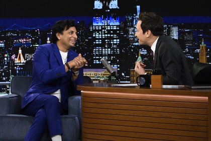 M. Night Shyamalan During An Interview With Host Jimmy Fallon