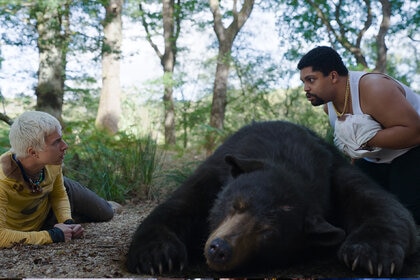 (from left) Stache (Aaron Holliday) and Daveed (O’Shea Jackson, Jr.) in Cocaine Bear (2023)