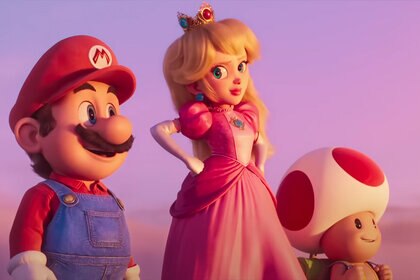 Mario, Peach, and Toad from The Super Mario Bros. Movie (2023)