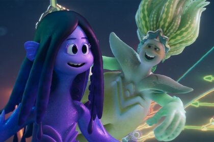 (from left) Ruby Gillman and Grandmamah in DreamWorks Animation’s Ruby Gillman, Teenage Kraken