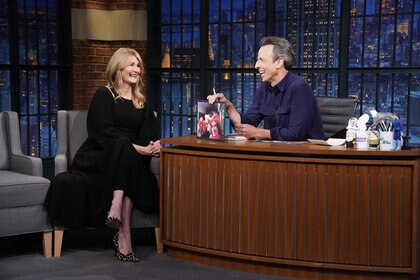 Laura Dern and Seth Meyers on Late Night with Seth Meyers