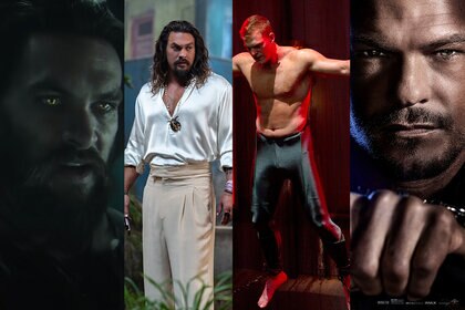 Jason Momoa in Aquaman (2018) and Fast X (2023); Alan Ritchson in Smallville 1009 and Fast X (2023)