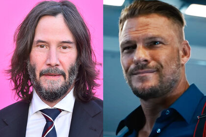 Keanu Reeves; Alan Ritchson in Fast X (2023)